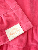 Ruffle Hem Towel Wrap - Strawberry