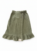 Ruffle Hem Towel Wrap - Sage Green