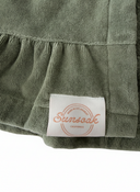 Ruffle Hem Towel Wrap - Sage Green