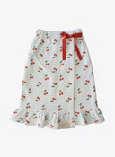 Ruffle Hem Towel Wrap - Cherry