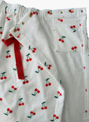 Ruffle Hem Towel Wrap - Cherry