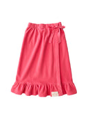 Ruffle Hem Towel Wrap - Strawberry